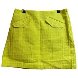 Trina Turk Bright Yellow Camden Skirt - Pencil - Mini - Size 8 - NWT - $228 MSRP